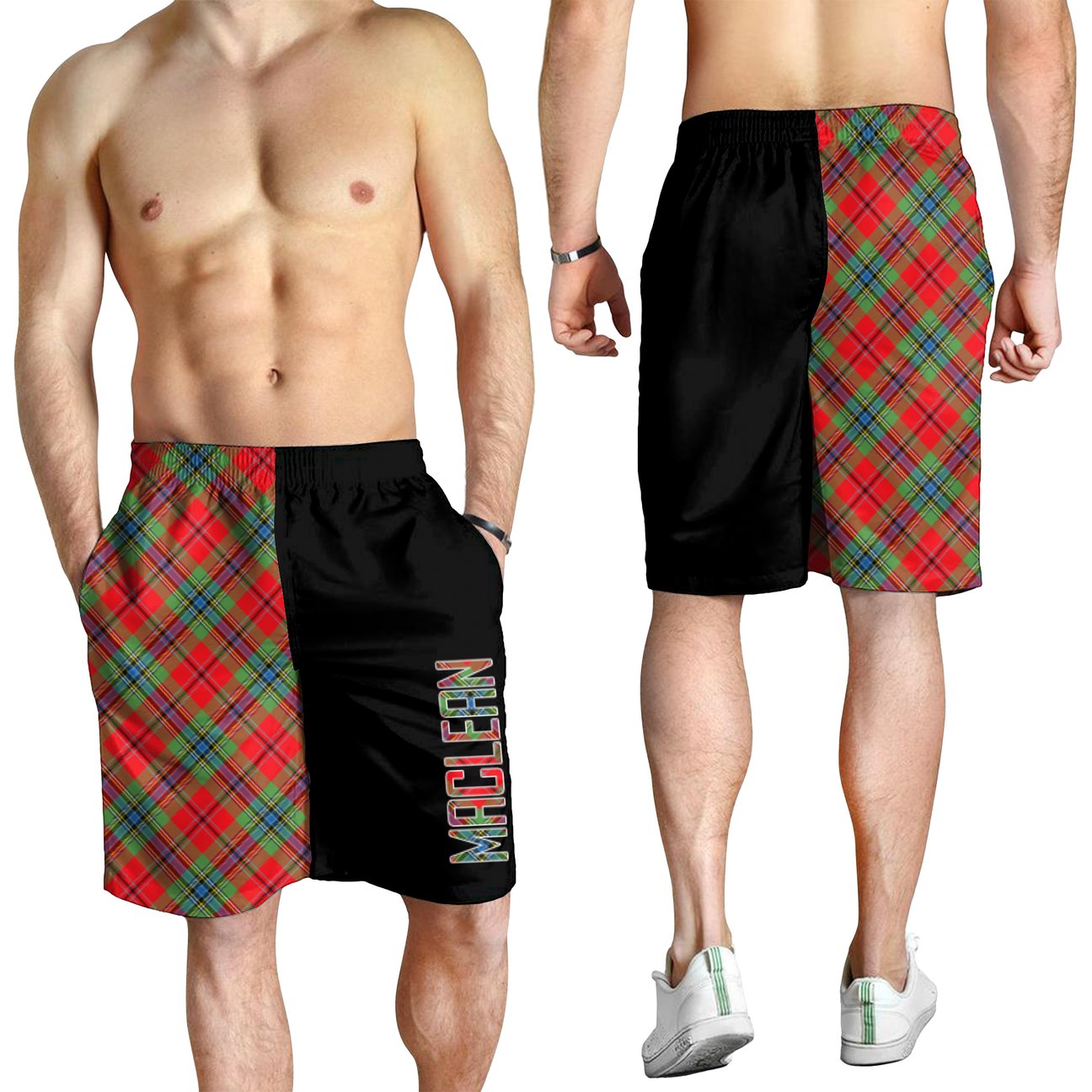 MacLean of Duart Modern Tartan Crest Men's Short - Cross Style