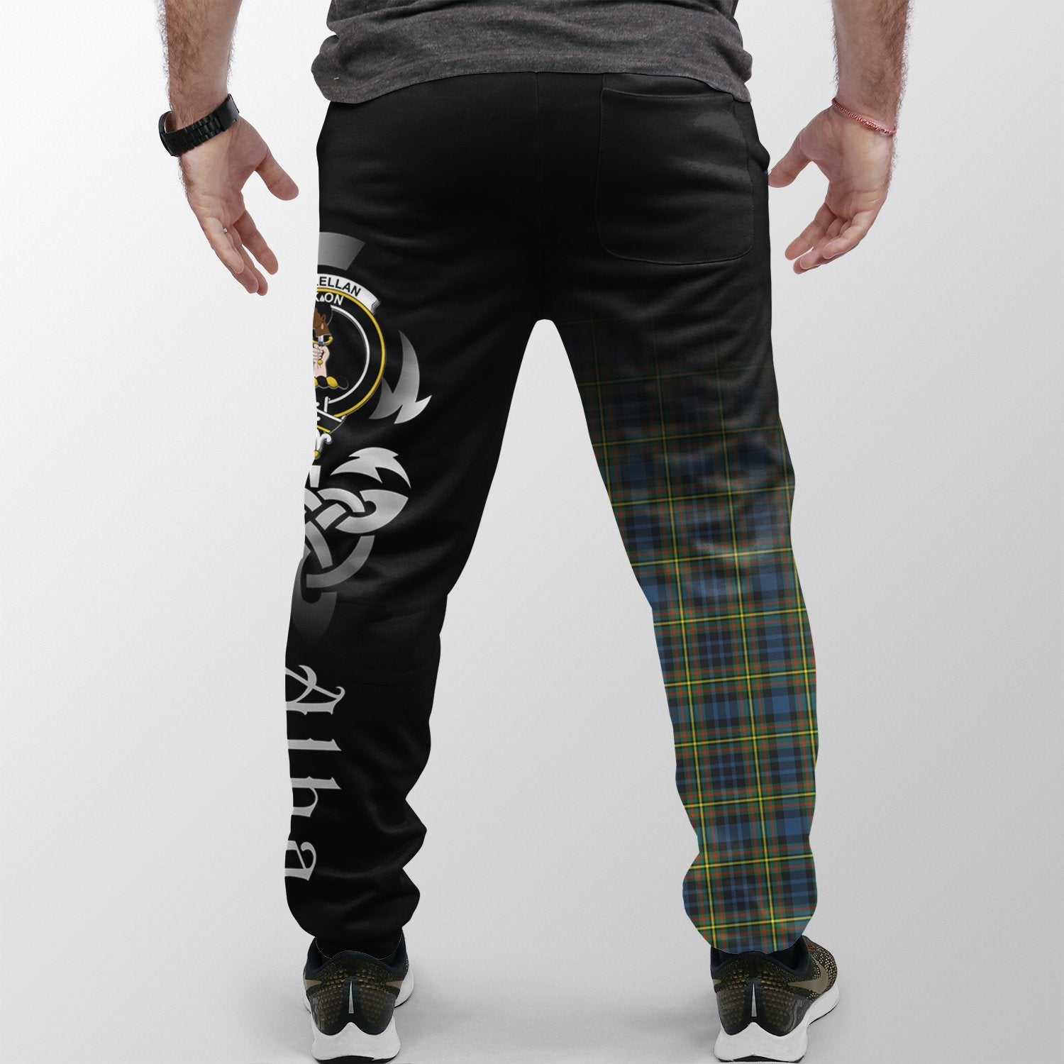 MacLellan Ancient Tartan Crest Jogger Sweatpants - Alba Celtic Style