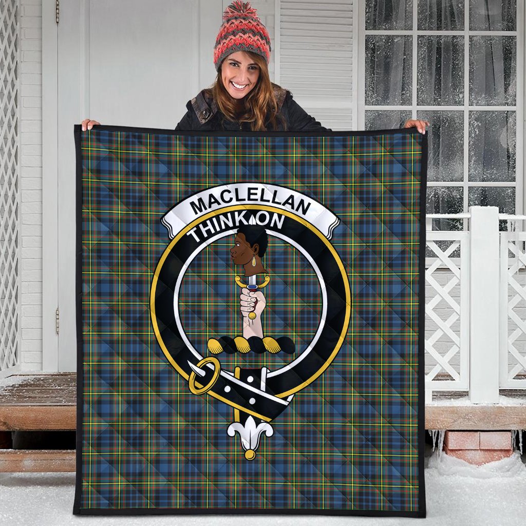 MacLellan Ancient Tartan Crest Quilt