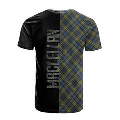 MacLellan Ancient Tartan T-Shirt Half of Me - Cross Style