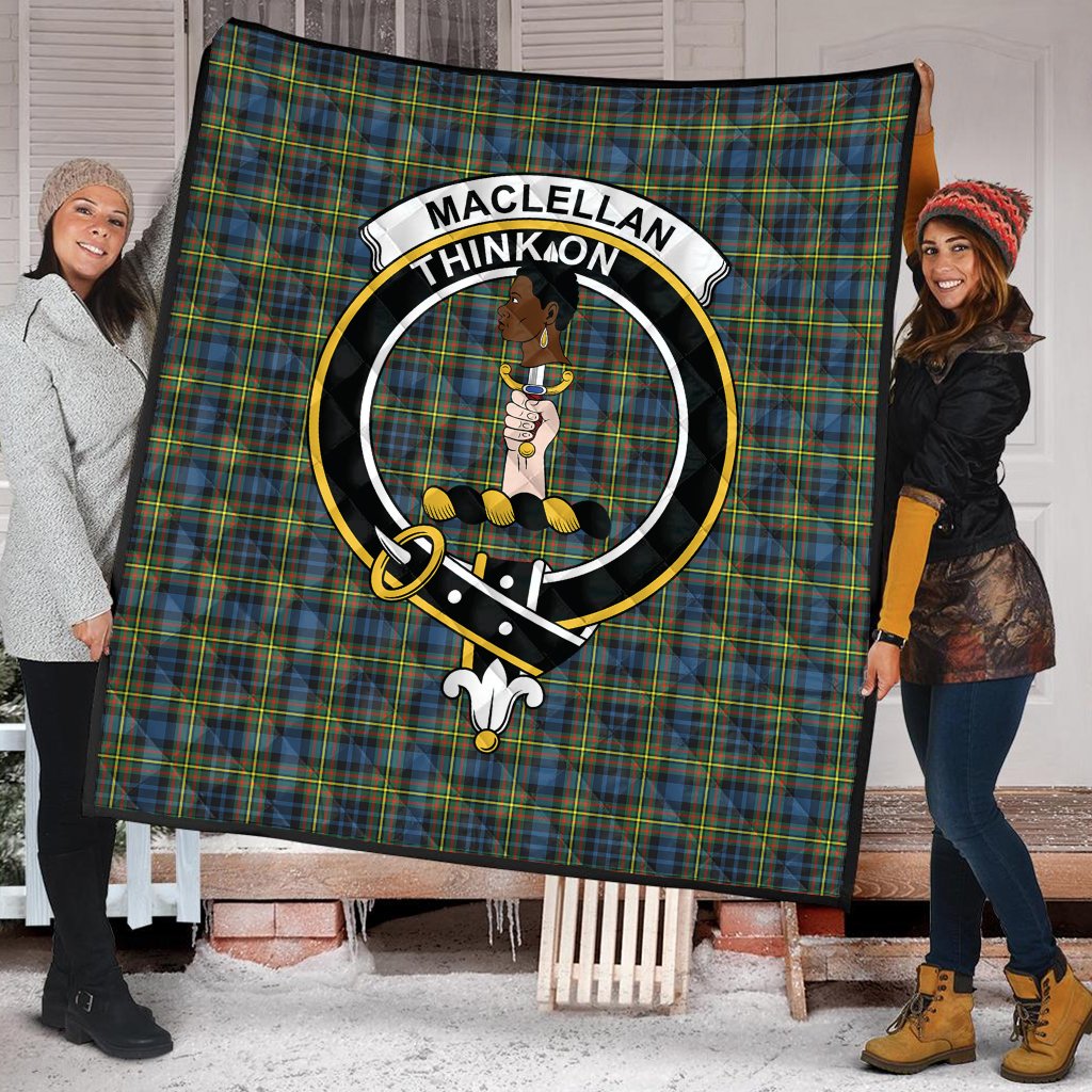 MacLellan Ancient Tartan Crest Quilt