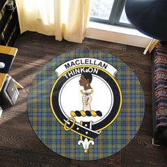 MacLellan Ancient Tartan Crest Round Rug