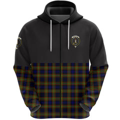 MacLellan Modern Clan Half Of Tartan Zipper Hoodie