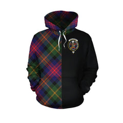 MacLennan Tartan Hoodie Half of Me - Cross Style