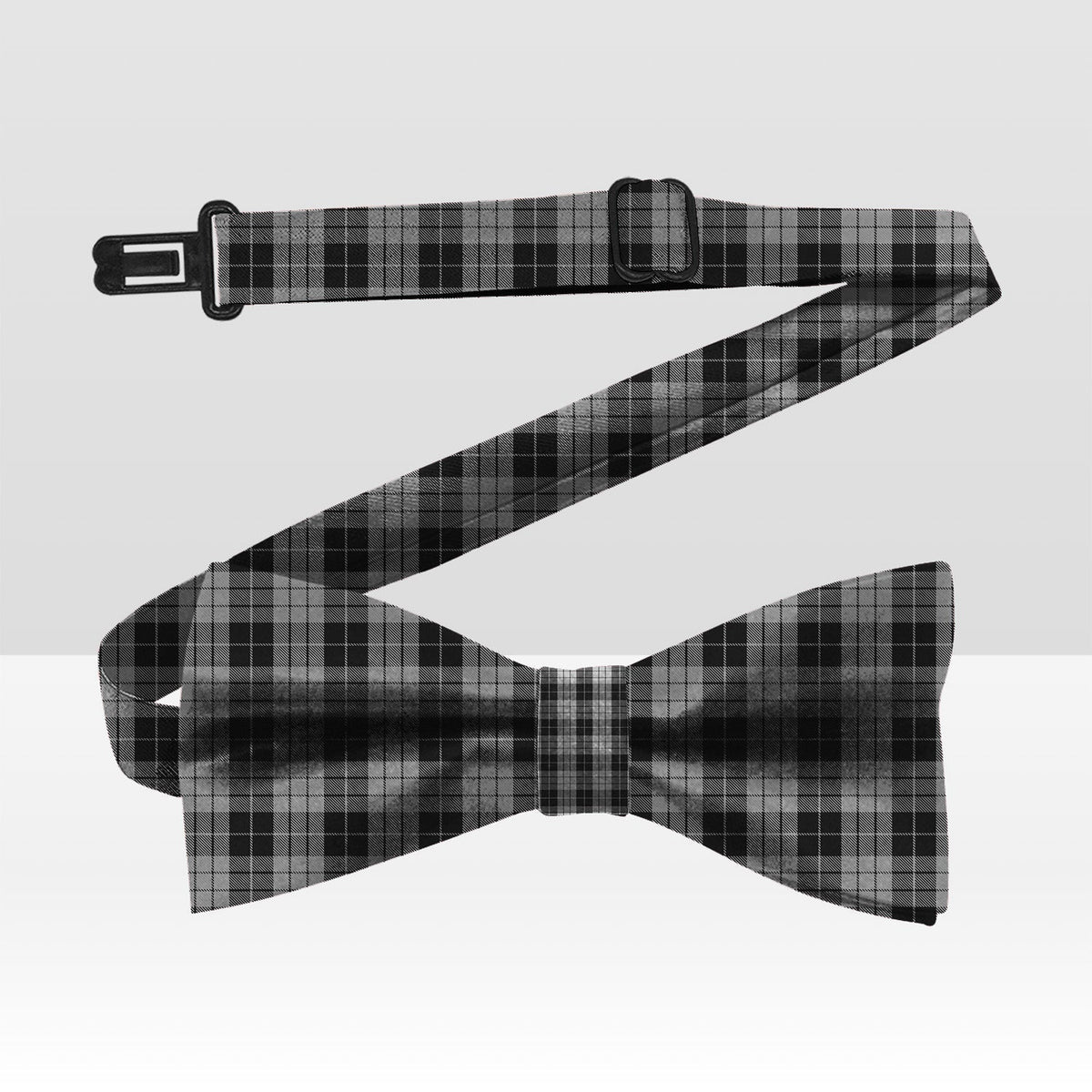 MacLeod Black And White Tartan Bow Tie