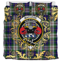 MacLeod Californian Tartan Crest Bedding Set - Golden Thistle Style