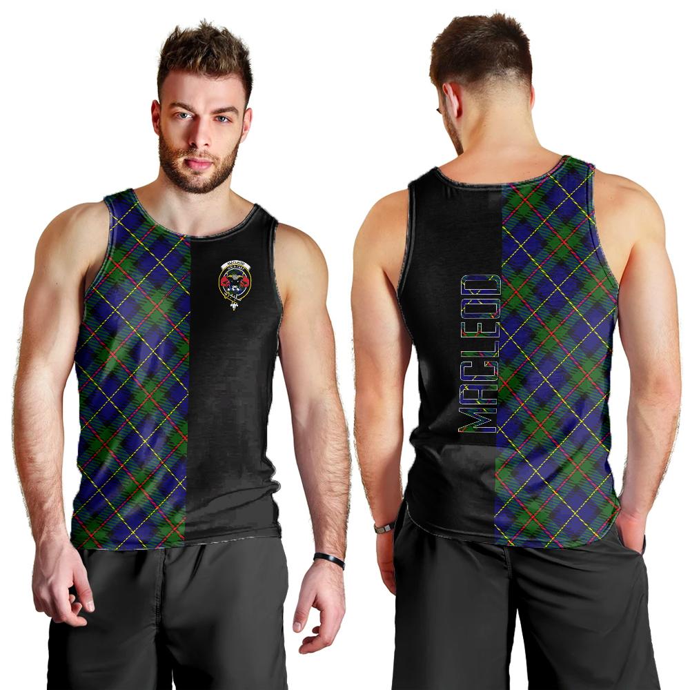 MacLeod of Harris Modern Tartan Crest Men's Tank Top - Cross Style