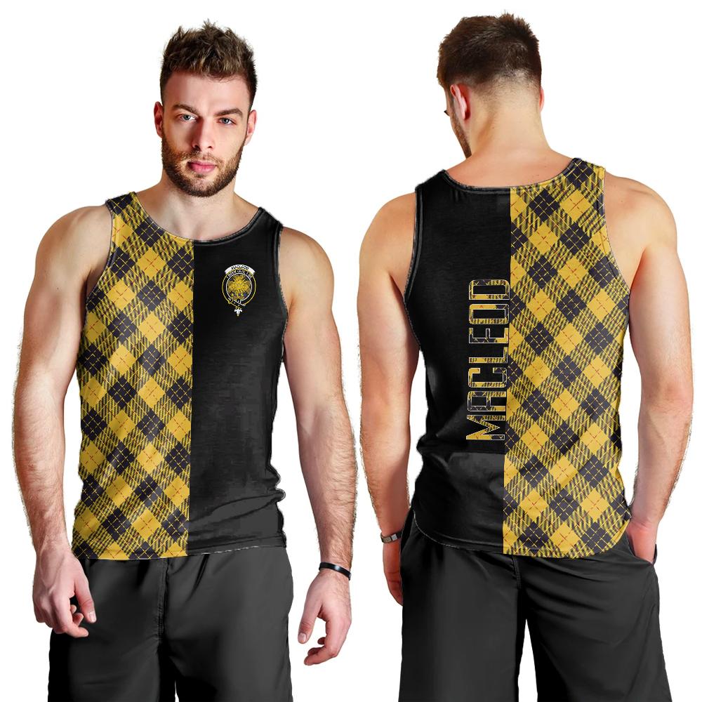 MacLeod of Lewis Ancient Tartan Crest Men's Tank Top - Cross Style