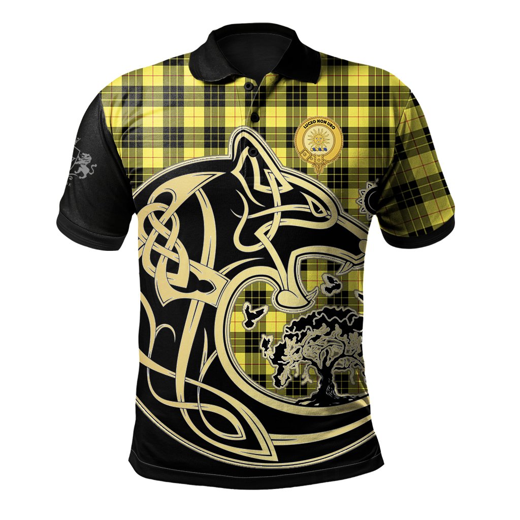 MacLeod of Lewis Modern Tartan Polo Shirt Viking Wolf