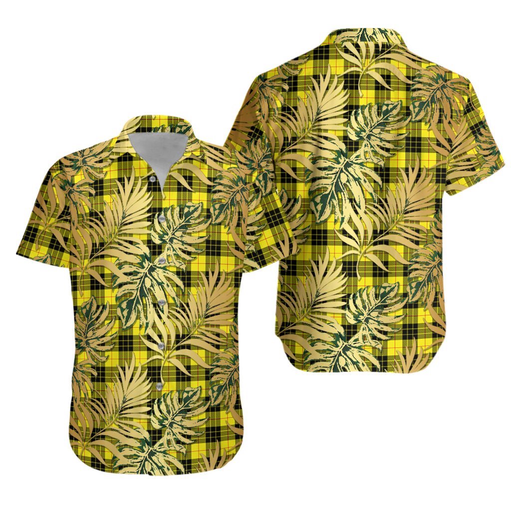MacLeod of Lewis Modern Tartan Vintage Leaves Hawaiian Shirt