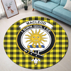 MacLeod of Lewis Modern Tartan Crest Round Rug