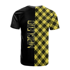 MacLeod of Lewis Modern Tartan T-Shirt Half of Me - Cross Style