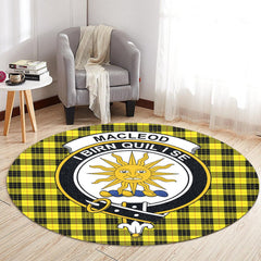 MacLeod of Lewis Modern Tartan Crest Round Rug