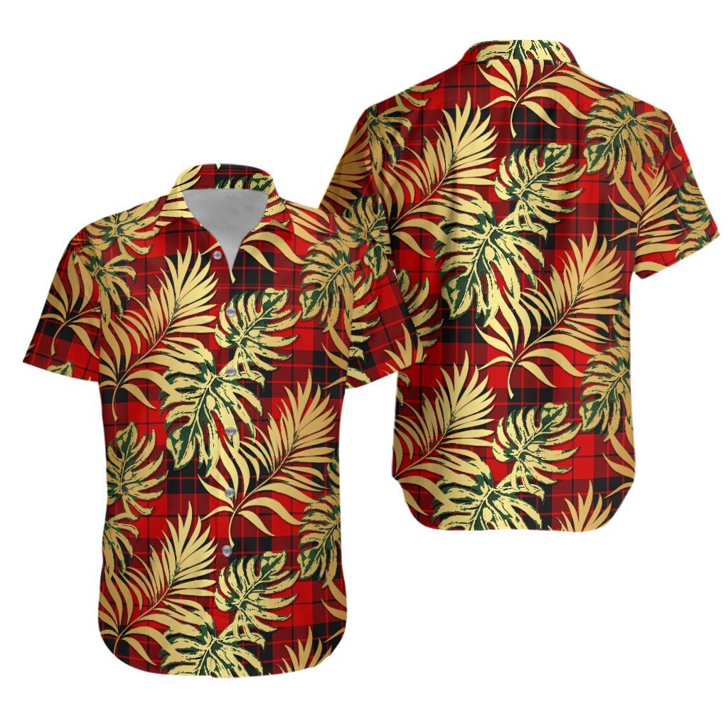MacLeod of Raasay Tartan Vintage Leaves Hawaiian Shirt