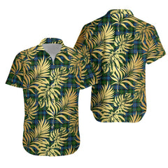 MacLeod of Skye or Johnston Tartan Vintage Leaves Hawaiian Shirt