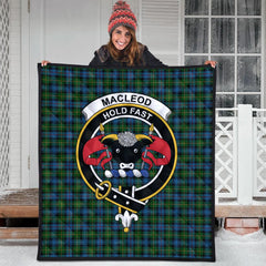 MacLeod of Skye or Johnston Tartan Crest Quilt