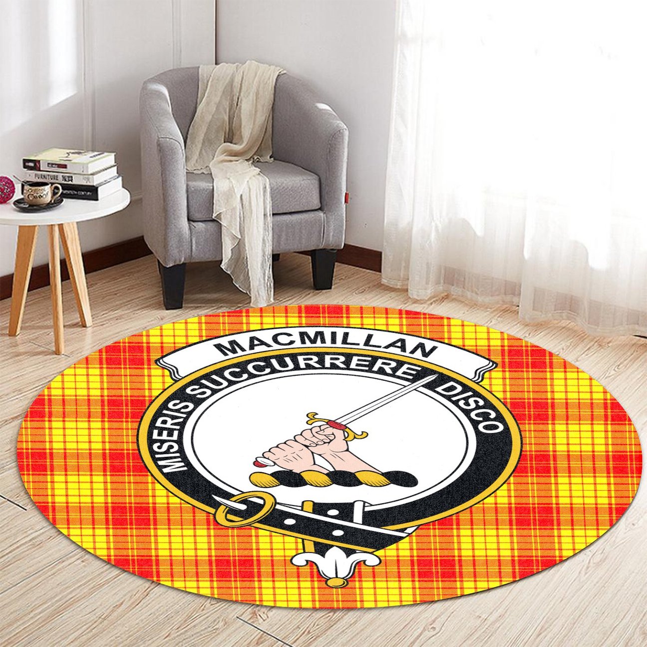 MacMillan Tartan Crest Round Rug