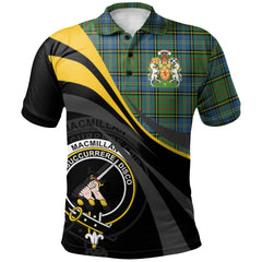 MacMillan Hunting Ancient Tartan Polo Shirt - Royal Coat Of Arms Style