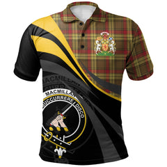 MacMillan Old Weathered Tartan Polo Shirt - Royal Coat Of Arms Style