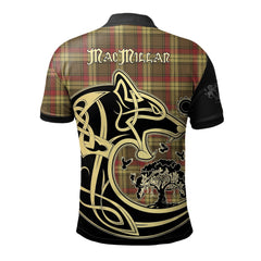 MacMillan Old Weathered Tartan Polo Shirt Viking Wolf
