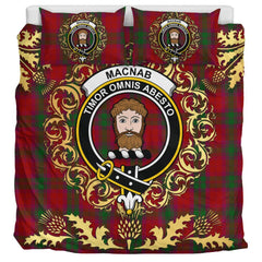 MacNab 01 Tartan Crest Bedding Set - Golden Thistle Style