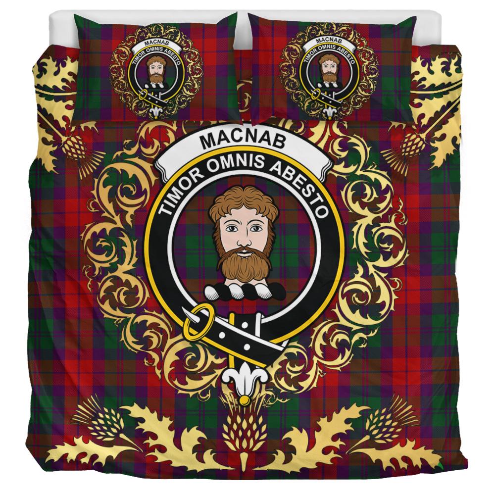 MacNab 02 Tartan Crest Bedding Set - Golden Thistle Style