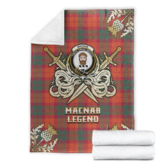 MacNab Ancient Tartan Gold Courage Symbol Blanket