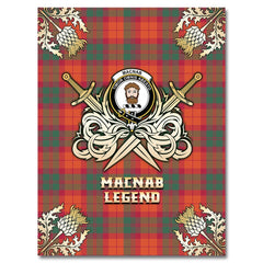 MacNab Ancient Tartan Gold Courage Symbol Blanket