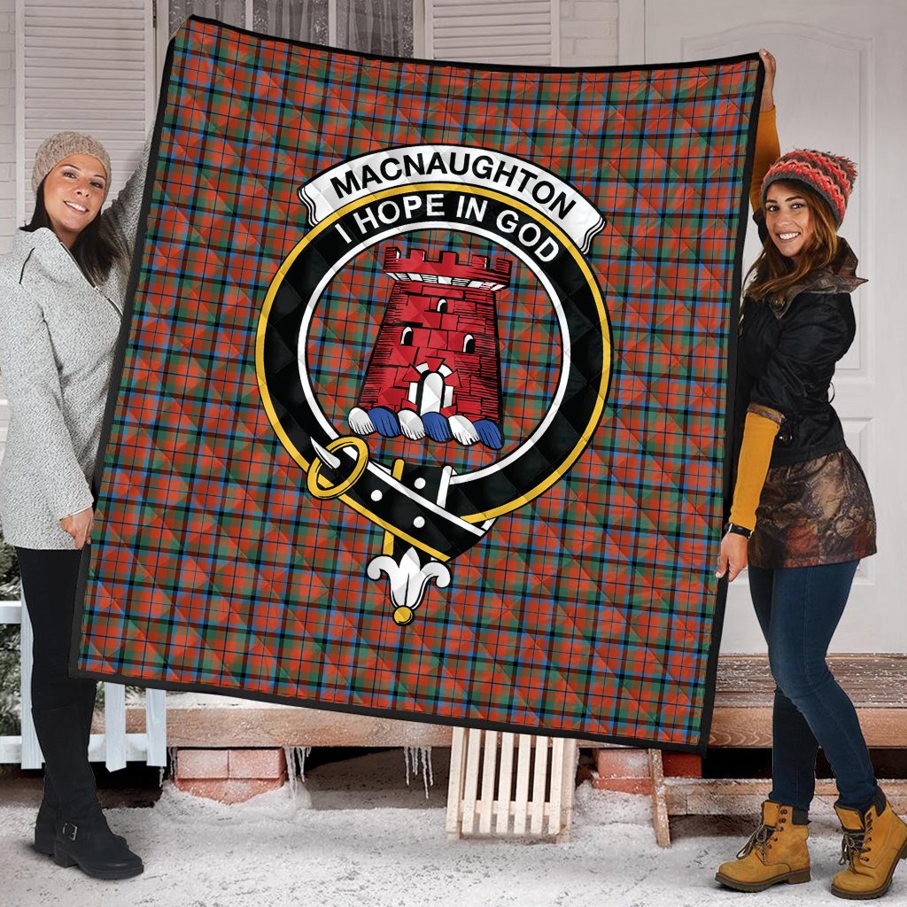 MacNaughton Ancient Tartan Crest Quilt