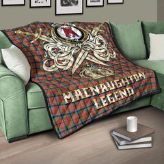MacNaughton Ancient Tartan Crest Legend Gold Royal Premium Quilt