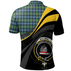 MacNeil of Barra Ancient Tartan Polo Shirt - Royal Coat Of Arms Style