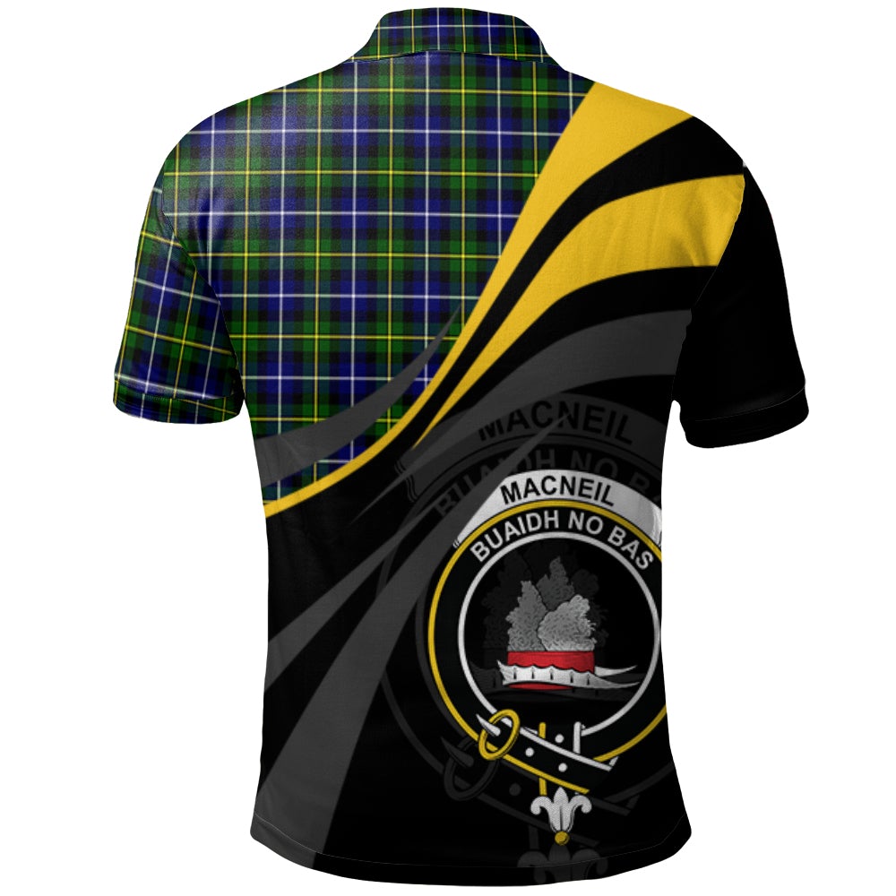 MacNeil of Barra Modern Tartan Polo Shirt - Royal Coat Of Arms Style