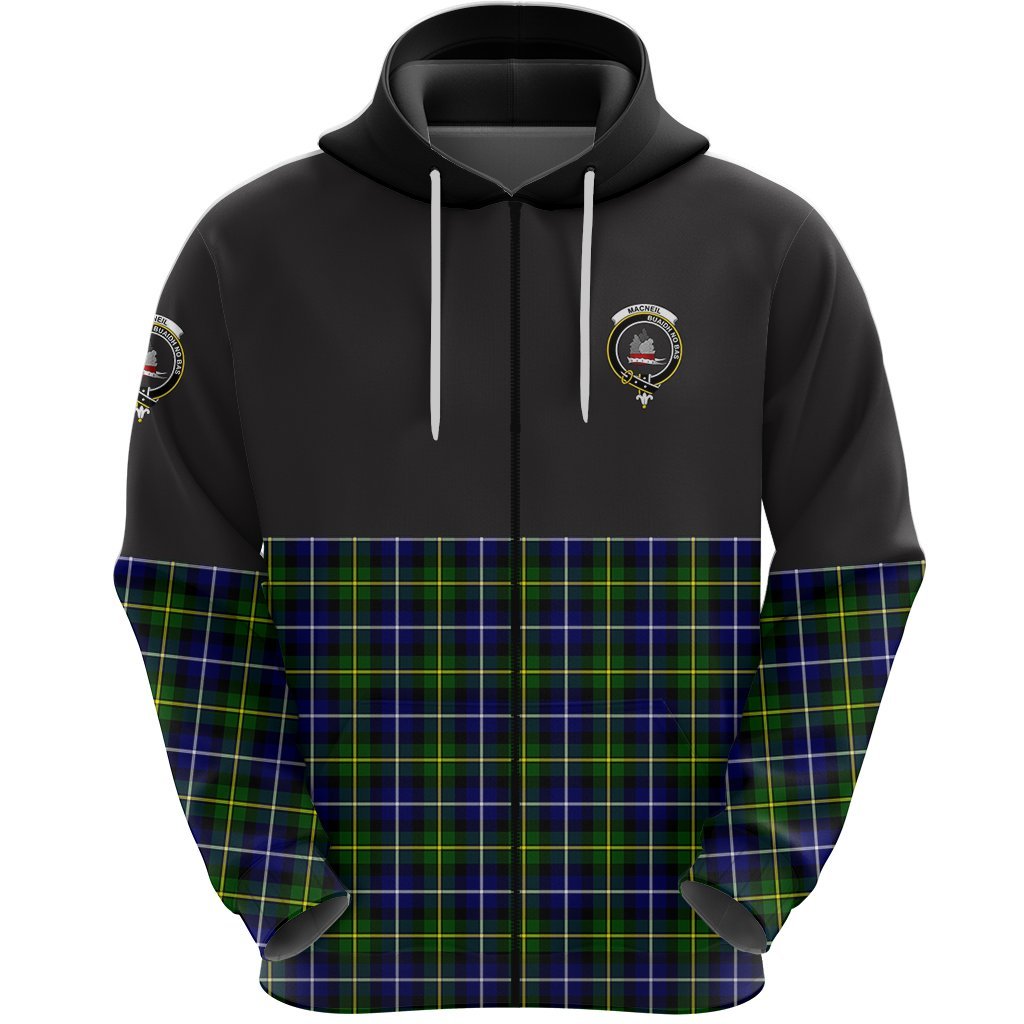 MacNeil of Barra Modern Clan Half Of Tartan Zipper Hoodie