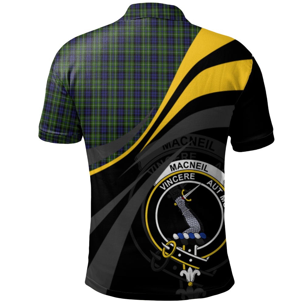 MacNeil of Colonsay Tartan Polo Shirt - Royal Coat Of Arms Style