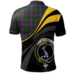 MacNeil of Colonsay Highland Tartan Polo Shirt - Royal Coat Of Arms Style
