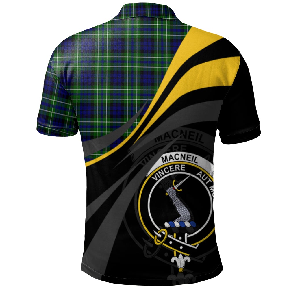 MacNeil of Colonsay Modern Tartan Polo Shirt - Royal Coat Of Arms Style