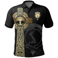 MacNeil (of Colonsay) Clan Unisex Polo Shirt - Celtic Tree Of Life