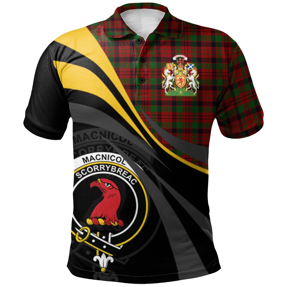 MacNicol - Nicolson 01 Tartan Polo Shirt - Royal Coat Of Arms Style