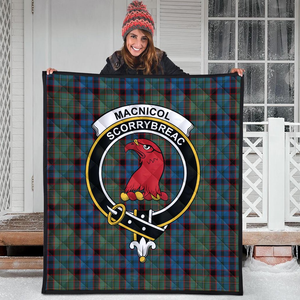 MacNicol Hunting Tartan Crest Quilt