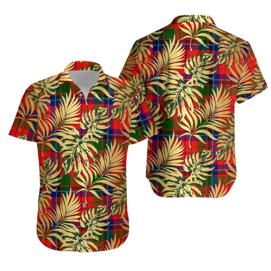 MacNicol of Scorrybreac Tartan Vintage Leaves Hawaiian Shirt