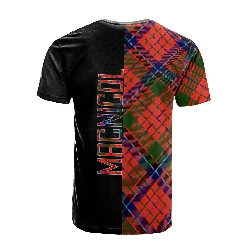 MacNicol of Scorrybreac Tartan T-Shirt Half of Me - Cross Style
