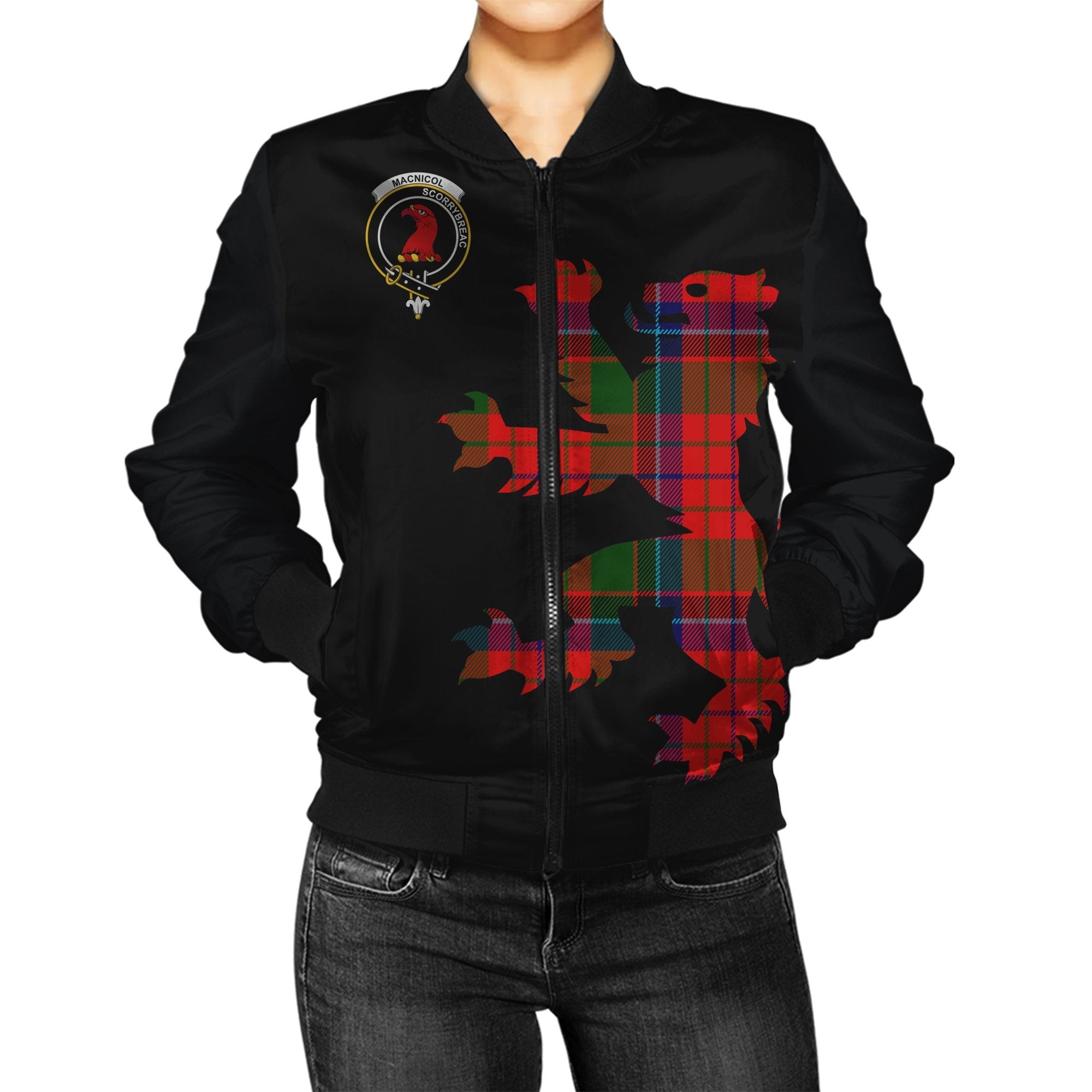 MacNicol Tartan Bomber Jacket Lion & Thistle