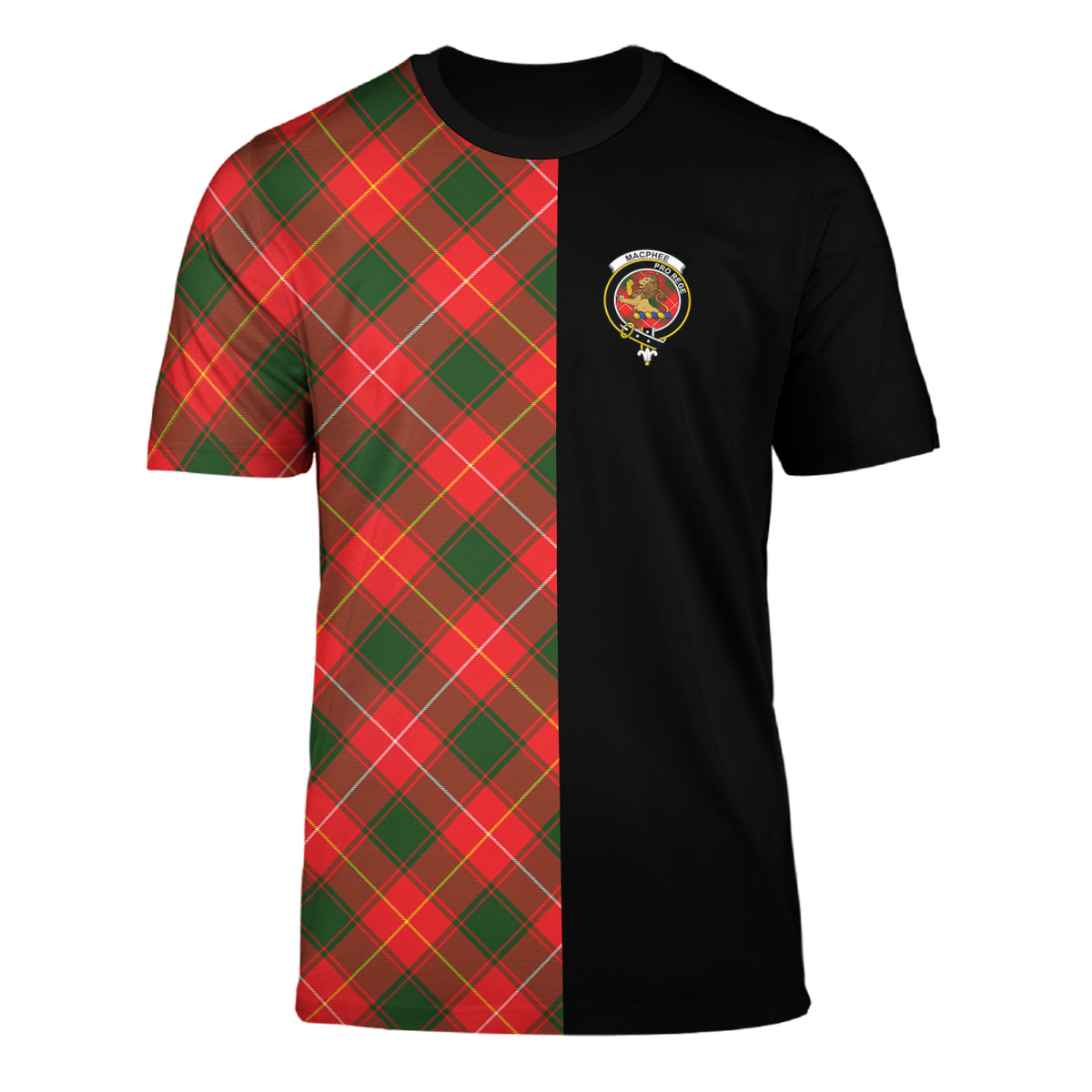 MacPhee Tartan T-Shirt Half of Me - Cross Style