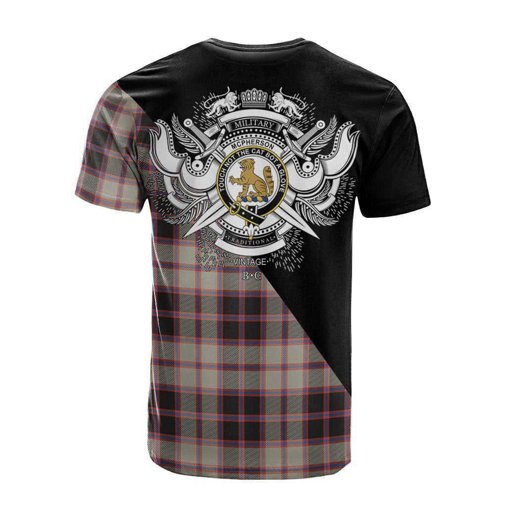 McPherson Hunting Ancient Tartan - Military T-Shirt