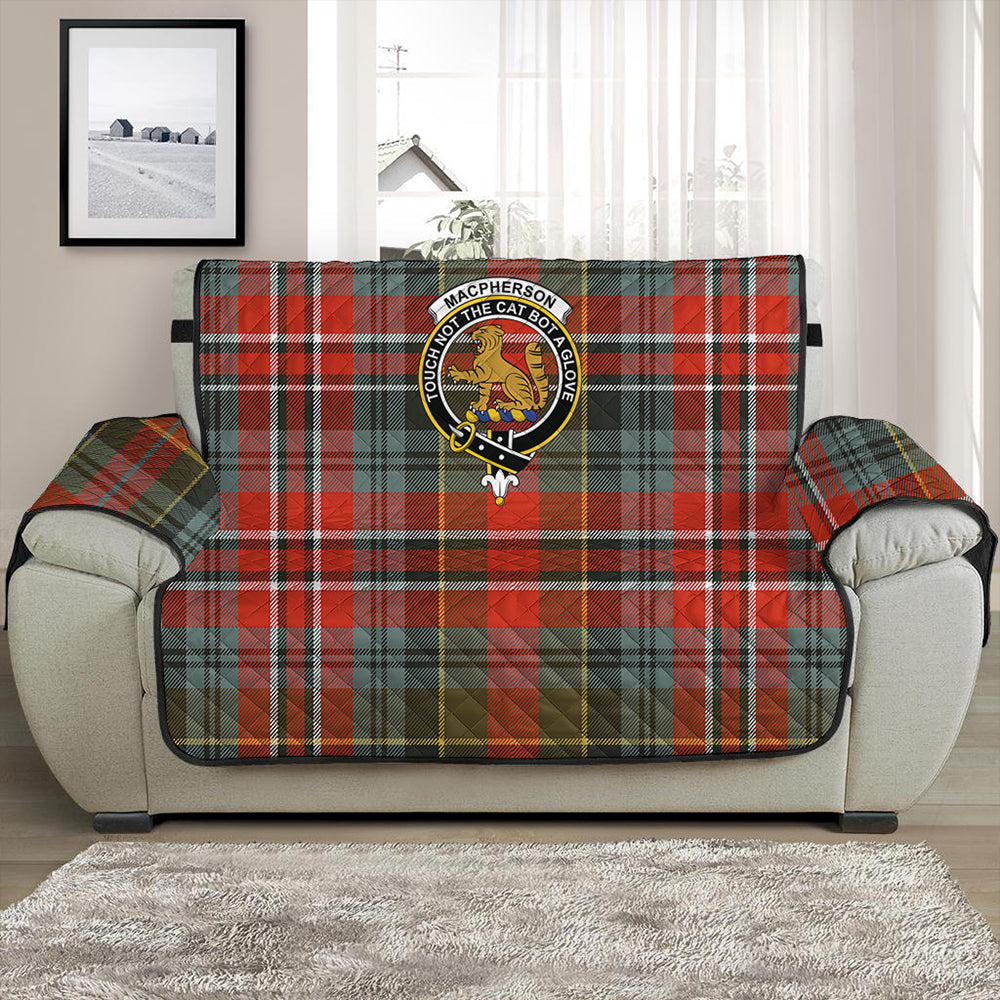 MacPherson Weathered Tartan Crest Sofa Protector