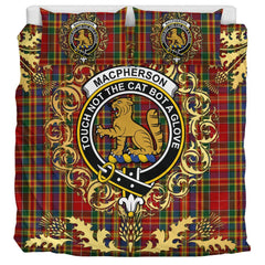 MacPherson 04 Tartan Crest Bedding Set - Golden Thistle Style