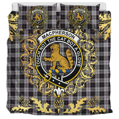 MacPherson 05 Tartan Crest Bedding Set - Golden Thistle Style