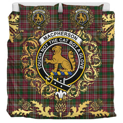 MacPherson 09 Tartan Crest Bedding Set - Golden Thistle Style