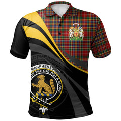 MacPherson 3 Tartan Polo Shirt - Royal Coat Of Arms Style