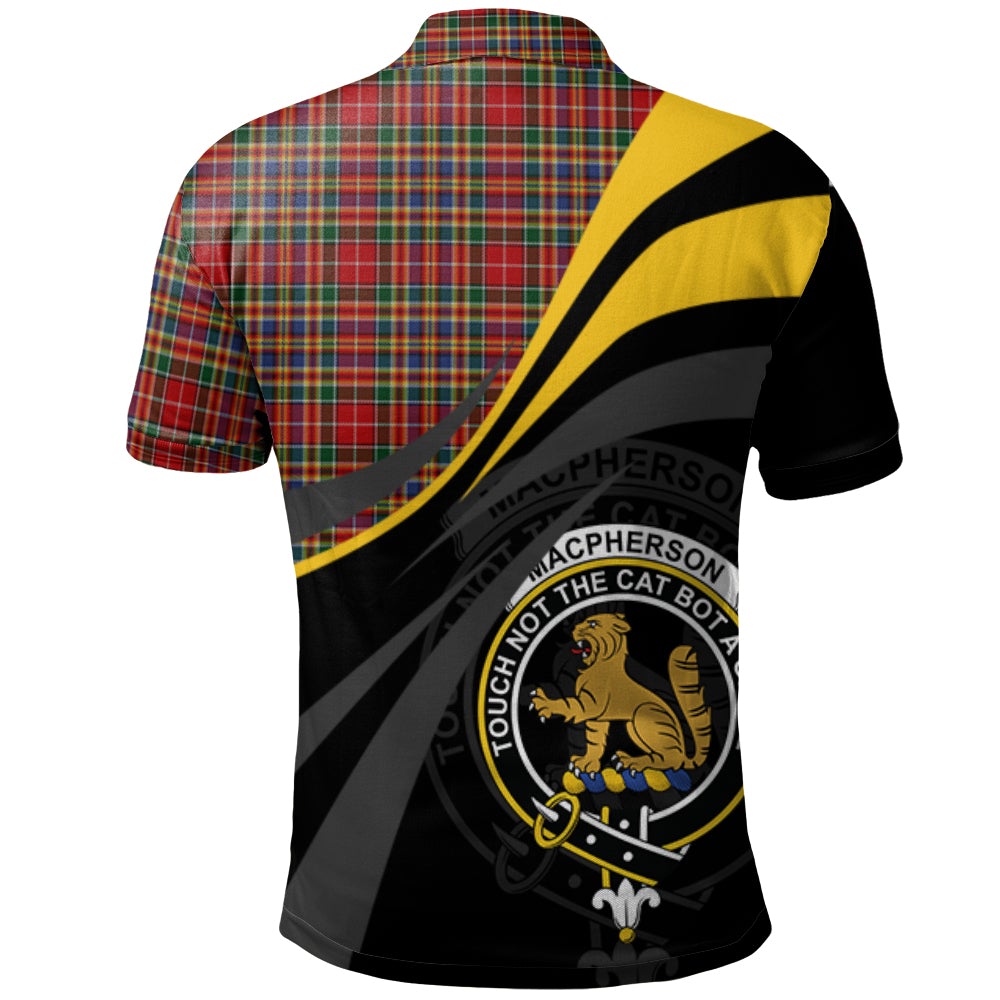 MacPherson 3 Tartan Polo Shirt - Royal Coat Of Arms Style